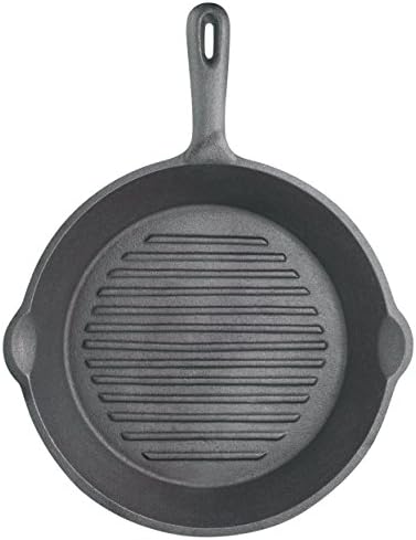 KitchenCraft 24cm ribbed cast iron griddle