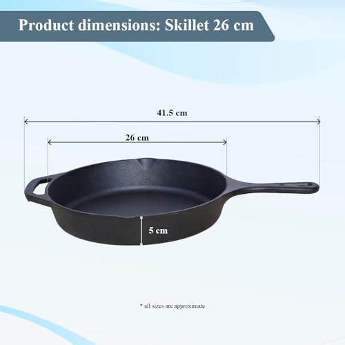 Buckingham 26cm pre-seasoned cast-iron frying skillet