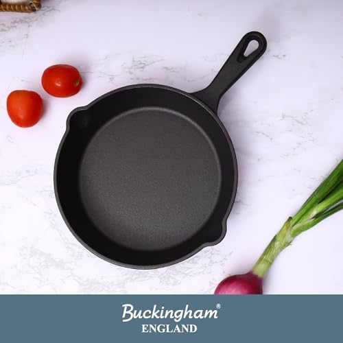 Buckingham 25cm pre-seasoned cast-iron frying skillet