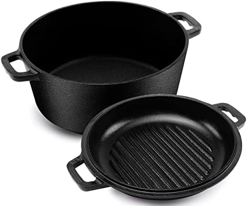 KICHLY 5-quart cast-iron Dutch oven combo
