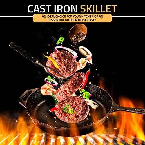 KICHLY 12-inch double-handle cast skillet