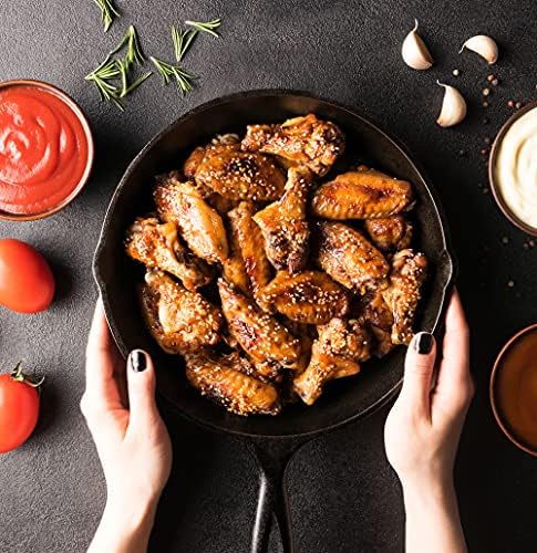 KICHLY three-piece cast iron skillet set