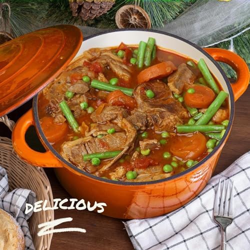 Overmont 26cm pumpkin enamel Dutch oven