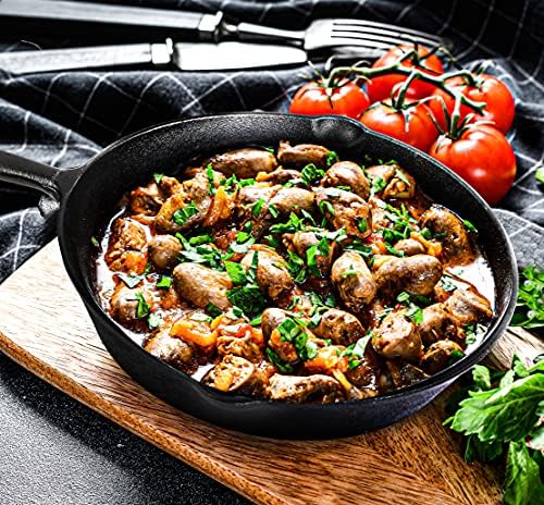 KICHLY three-piece cast iron skillet set